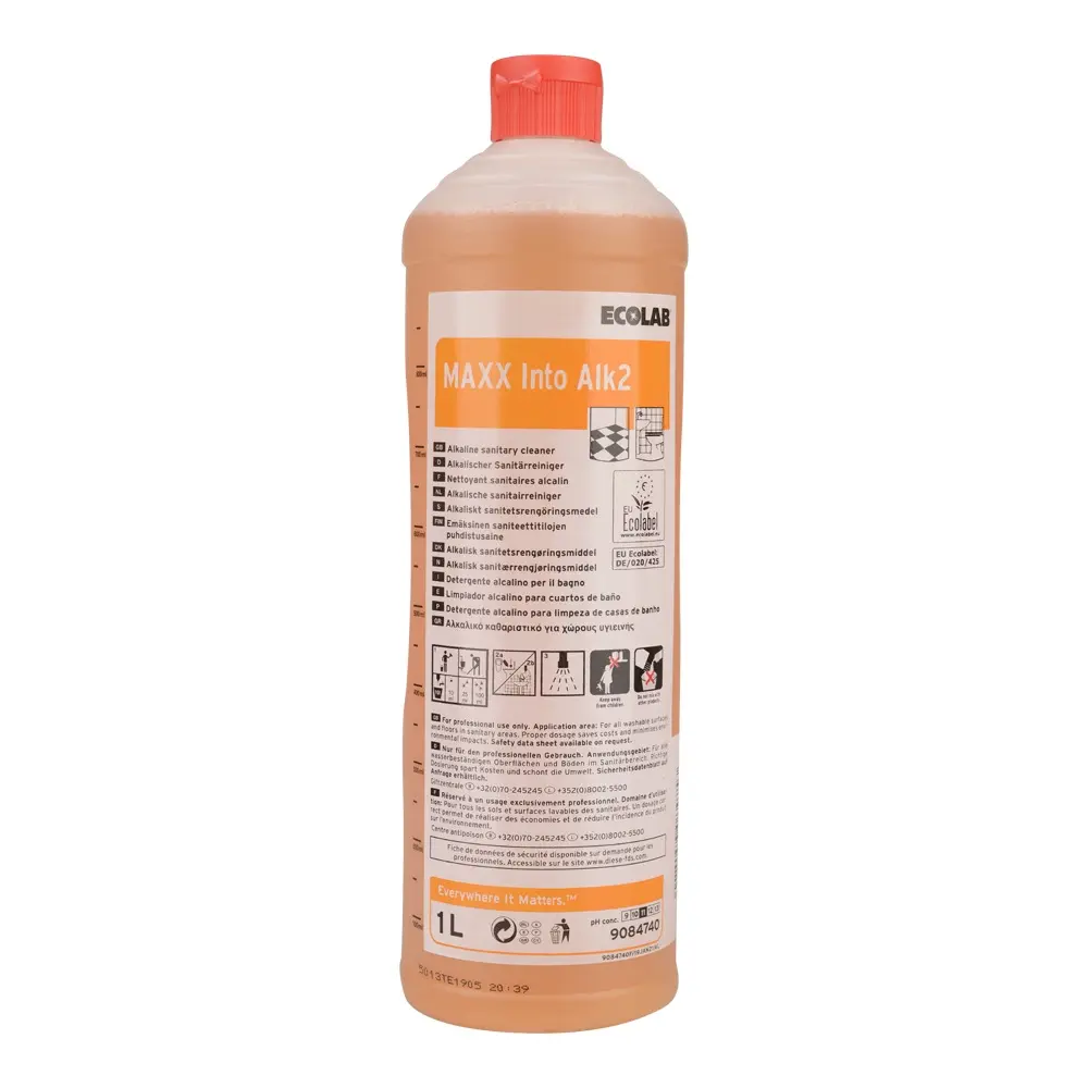 [47992] Grundrengøring, MAXX INTO Alk2, stærkt alkalisk, 1 l, Ecolab, (12 stk.)
