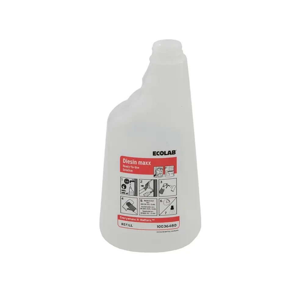 Bruseflaske tom til Desinfektion, DIESIN MAXX, 650 ml, Ecolab, (6 stk.)