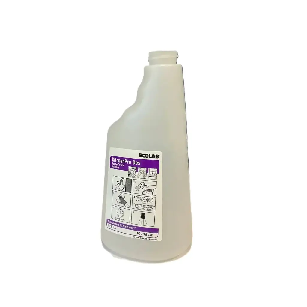 Tom bruseflaske (uden hoved) t/ KITCHENPRO DES, klar-til-brug, 650 ml, Ecolab, (6 stk.)