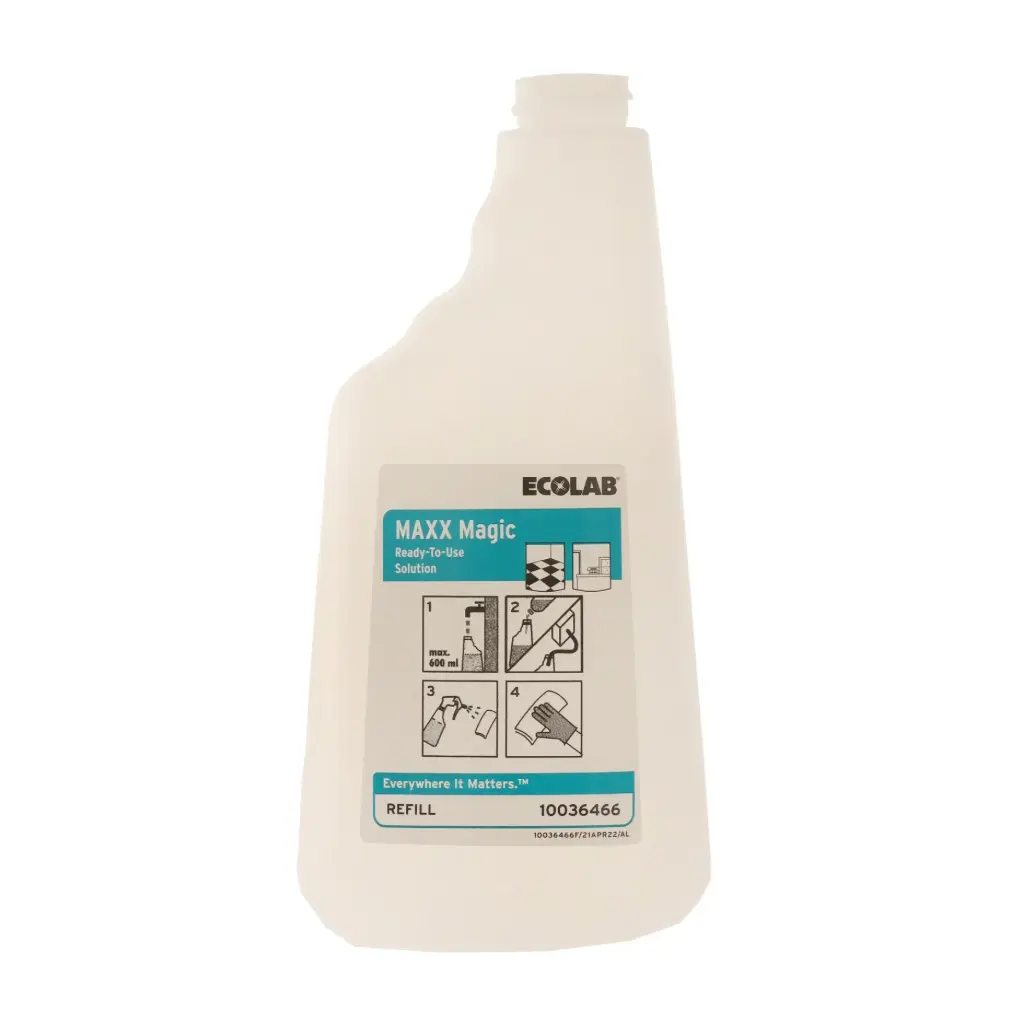 [48061] Tom bruseflaske t/ MAXX Magic Refill, 650 ml, Ecolab, (6 stk.)