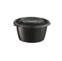 Bæger, rundt, sort, PP, 500ml, Ø12,7x6,4cm, suppe, (500 stk.)