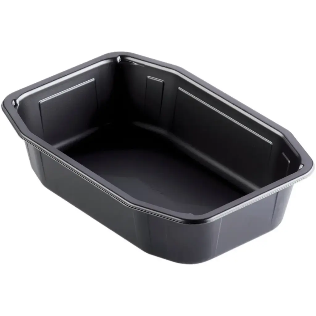 Plastbakke, Duni, 21,5x14,8x5cm, 1030 ml, sort, PP, 1-rums, (312 stk.)