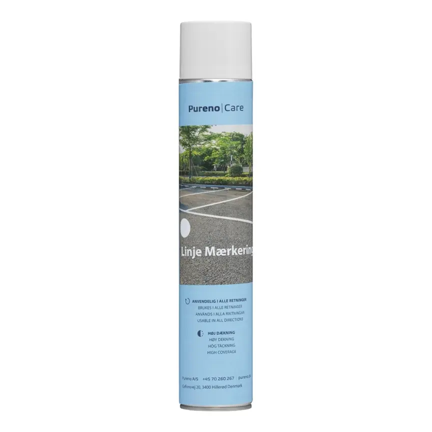 [48251] Linjemarkering, 750ml, hvid, Pureno, (6 stk.)