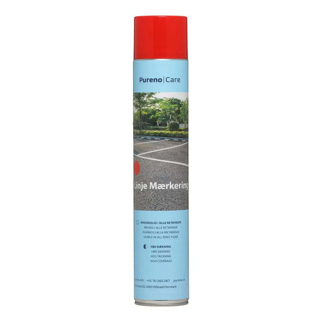[48252] Linjemarkering, 750ml, rød, Pureno, (6 stk.)