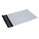 Forsendelsespose, hvid, 55x77cm, stærk kvalitet i 100% genanvendt plast, (100 stk.)