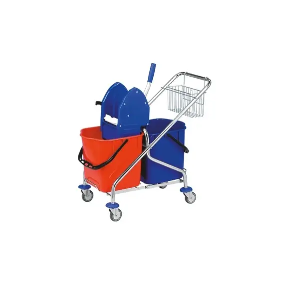 Dobbeltvogn m/ kurv, til wetmop system, foldbar, (1 stk.)