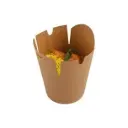 Kinaæske, wok, 750ml, 26oz, Ø9,5x9,8cm, rund bund, brun, (500 stk.)