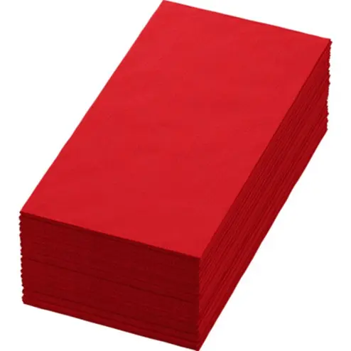 Middagsserviet, 40x40cm, 3-lags, 1/8 fold, rød, Duni, (1250 stk.)