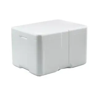 [48372] Termokasse, 17 ltr, 40x30x25 cm, Coolsafe, Medium, med Låg, EPS, Hvid, (1 stk.)