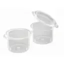 Dressingbæger, 15ml, Ø2cmx2cm, hængslet låg, PP, klar, (2000 stk.)