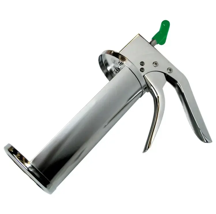 [48450] Dressingpistol, stål, grønt håndtag med 29 ml pr tryk, (1 stk.)