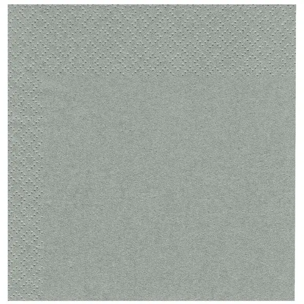 Frokostserviet, 2-lags, 1/4 fold, 33x33cm, grå, nyfiber, (2400 stk.)