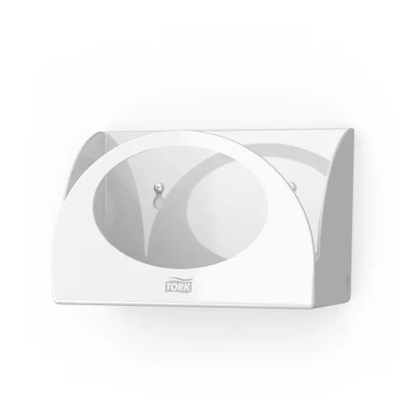 Small pack dispenser t/ foldede aftørringsklude, W8, plast, hvid, Tork 655100, (1 stk.)
