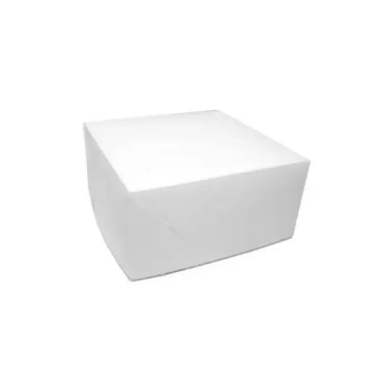 Kageæske, quick open, til fastelavnsbolle, hvid, 15x15x8cm, M (200 stk.)