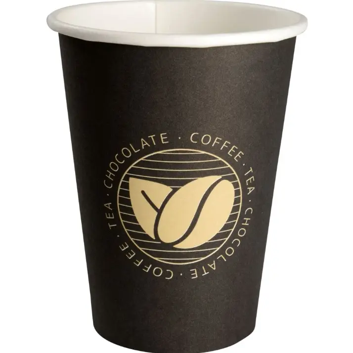 [48754] Papkrus, Beans, SW, 300 ml/12 oz, Ø9cm, sort, pap/PE, (1000 stk.)