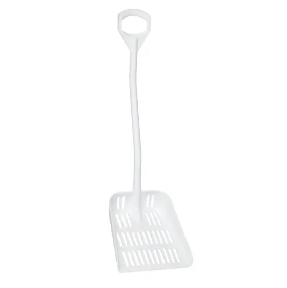[49762] Ergonomisk skovl med drænhuller, 1145 mm, hvid, Vikan 56035, (1 stk.)