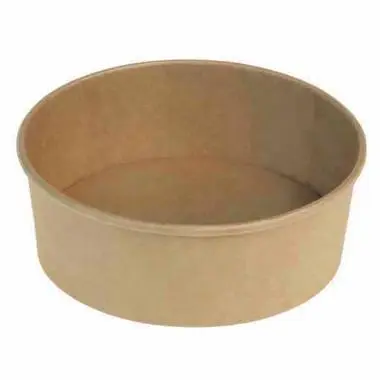 [50261] Salatskål, Catersource, rund, 750ml, Ø148mmx61mm, brun, kraft med PE, (300 stk.)