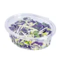 Plastbæger m/ hængslet låg, 500 ml, 12,7x16x5,7cm, oval, RPET, klar, (600 stk.)