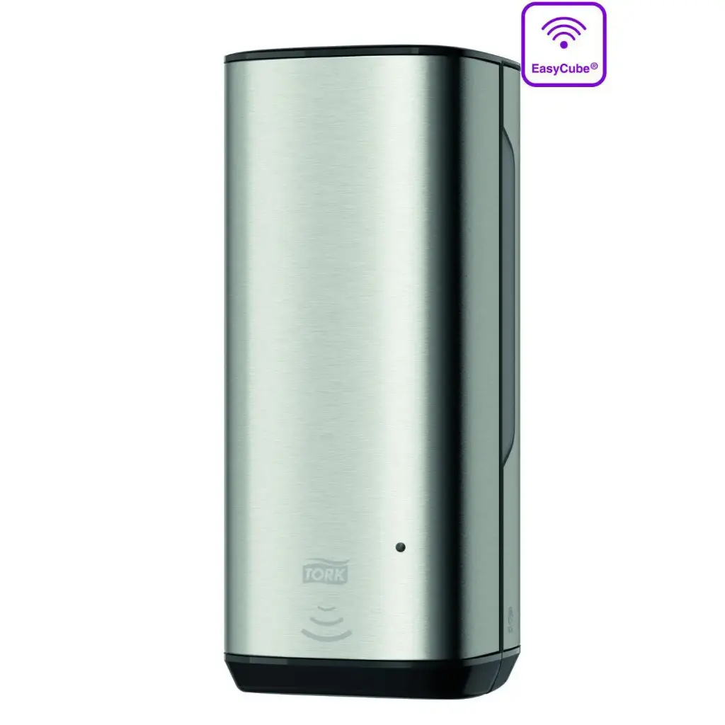 Sæbedispenser m/ sensor, S4, 1000 ml, grå, rustfrit stål, Tork 460009, (1 stk.)
