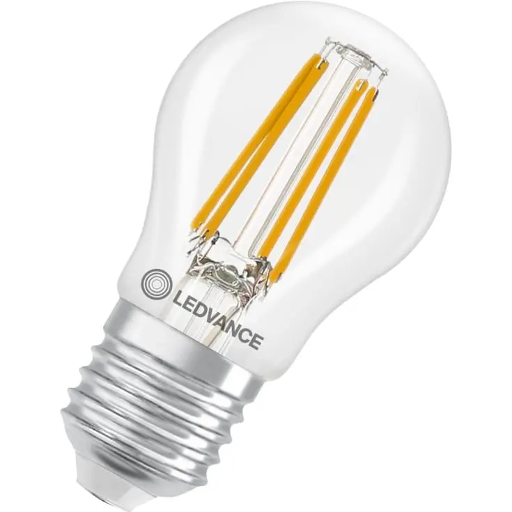 [50672] Dæmpbar LED kronepære, E27, 470lm, 2700K, 3,4W/827 (40W), klar, LEDVANCE Parathom, (10 stk.)