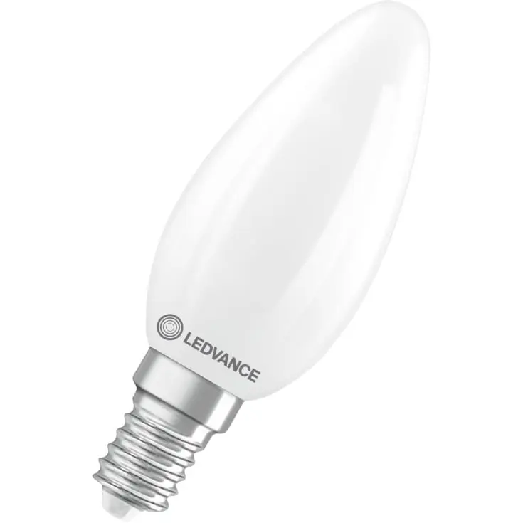Dæmpbar LED kertepær, E14, 470lm, 2700K, 3,4W/827 (40W), mat, LEDVANCE Classic, (10 stk.)