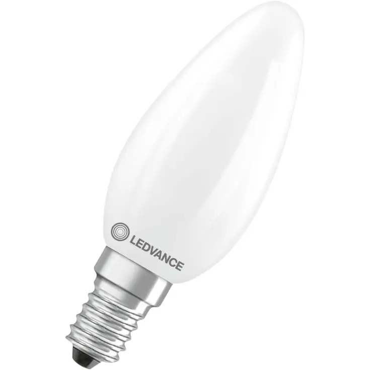 [50685] Dæmpbar LED kertepær, E14, 806lm, 2700K, 5,9W/827 (60W), mat, LEDVANCE Classic, (10 stk.)