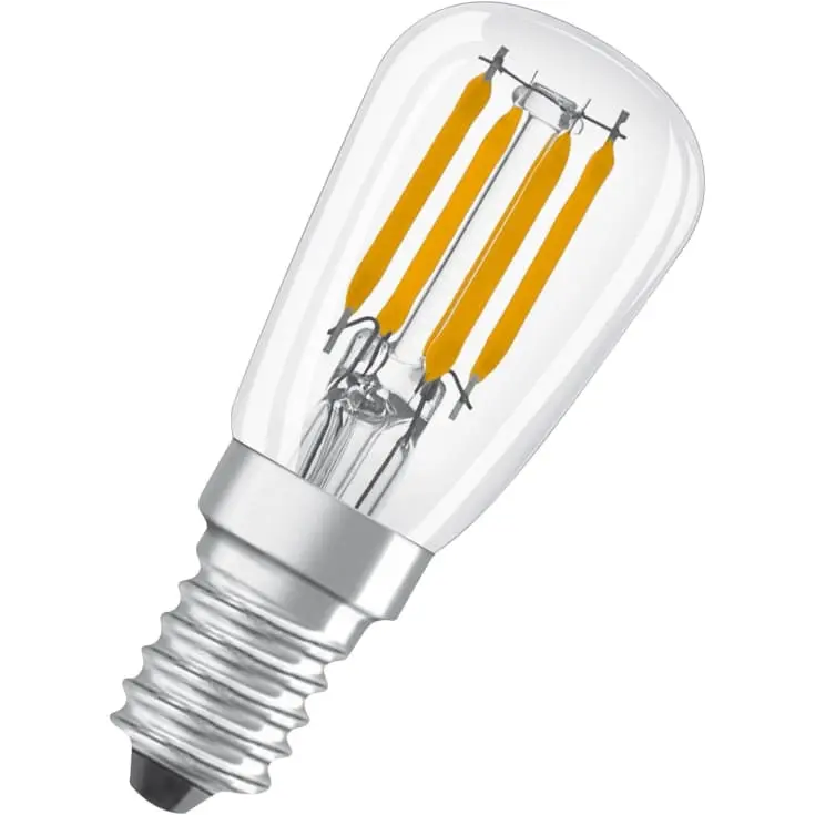 [50686] LED 300° T26 køleskabspære, E14, 250lm, 2700K, 2,8W/827, klar, LEDVANCE Parathom, (20 stk.)