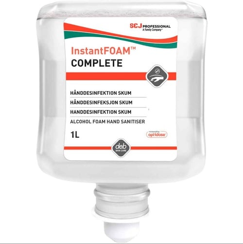 [10372] Hånddesinfektion, 1000 ml, 80% ethanol, Deb InstantFOAM, til touchfri dispenser, SCJ, (1 stk.)