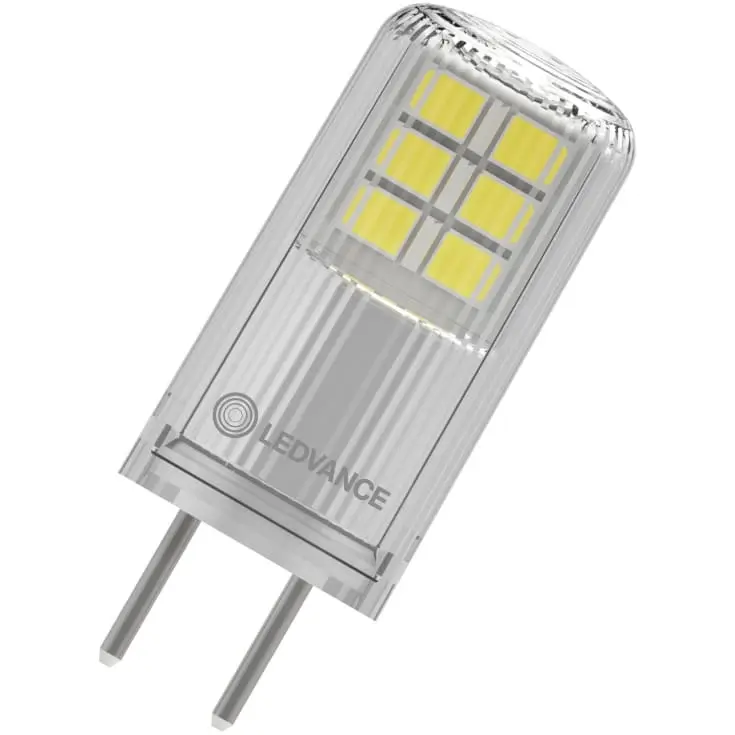 LED stiftpære, GY6.35, 300lm, 2700K, 2,2W/827 (30W), klar, LEDVANCE, (20 stk.)