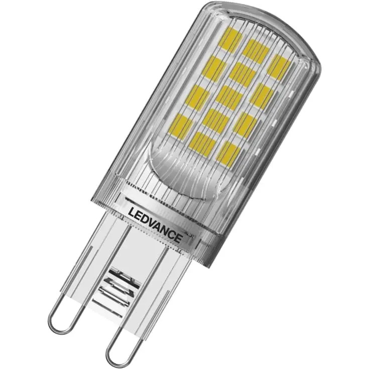 Dæmpbar LED stiftpære, G9, 470lm, 2700K, 4W/827 (30W), klar, LEDVANCE, (20 stk.)
