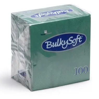 [50828] Kaffeserviet, Bulkysoft, 2-lags, 24x24cm, grøn, (2000 stk.)