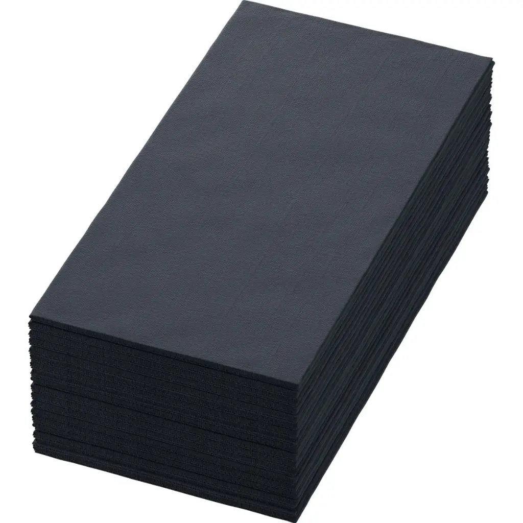 Middagsserviet, Dunisoft, bio, 1/8 fold, 40x40cm, Black, Duni, (360 stk.)