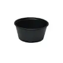 Dressingbæger, Ø7,5cm, 100 ml, sort, RPET, tilhørende 10207, (1.000 stk.)
