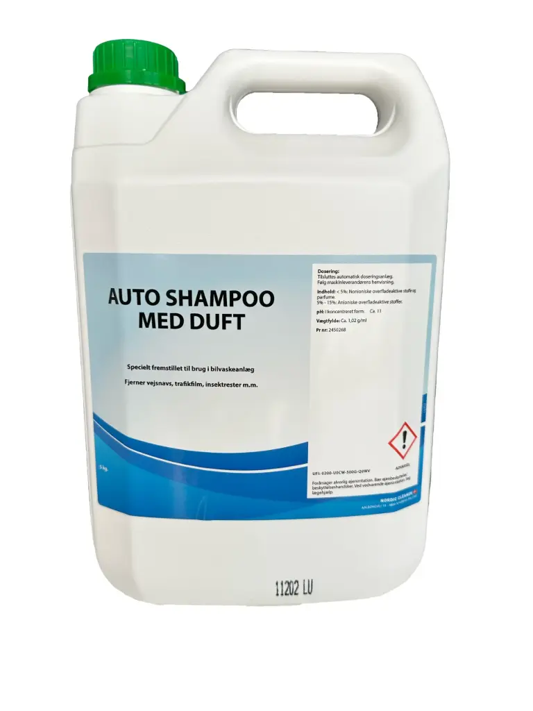 [51029] Autoshampoo til bilvaskeanlæg, med duft, 5 L, Nordic Cleaner, (3 stk.)