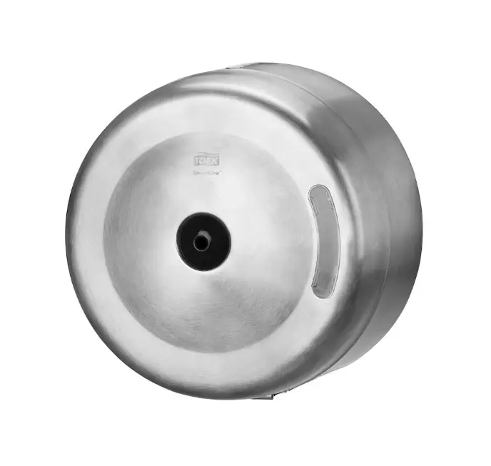 Toiletpapirdispenser, T8, 28,3x17,8x27,8cm, grå, rustfrit stål, Tork 472054, (1 stk.)