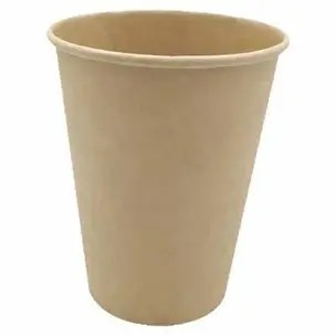 Papkrus, Ø90xH112mm, 30 cl, 12 oz, Single Wall, brun, pap, (1000 stk.)