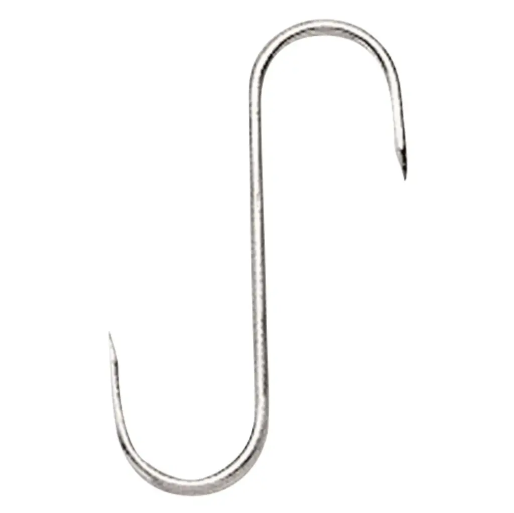 [51143] Kødkrog, S-formet, rustfrit stål, 16cm, Piazza, (10 stk.)
