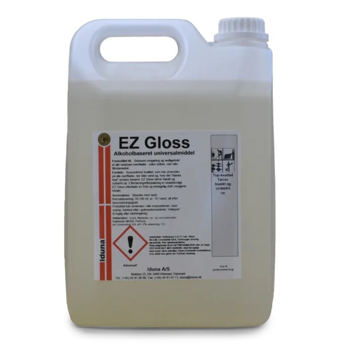 [12372] Universalrengøring, Iduna, 5L, vandbestandige overflader, alkoholbaseret, EZ Gloss (1 stk)