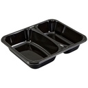Bakke, C2227-2K, 22,7x17,8x4,3cm, 1065 ml, sort, CPET, 2-rums, 450/615 ml, tilhørende 10350 & 10712 (360 stk.)