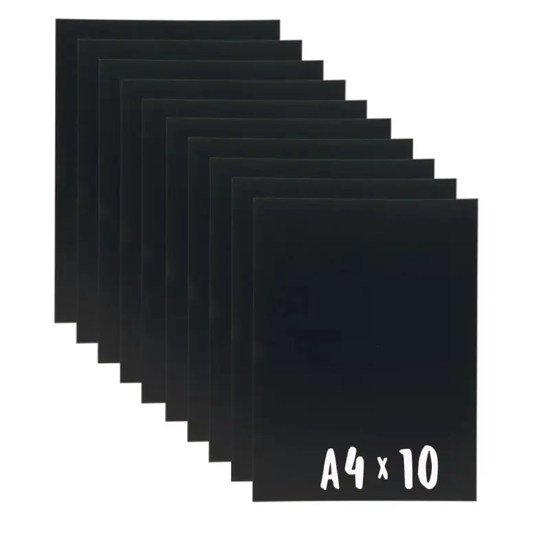Kridtskilte A4, Securit®, dobbeltsidede, fødevaregodkendt og slagfast polystyren, matsort, (10 stk.)