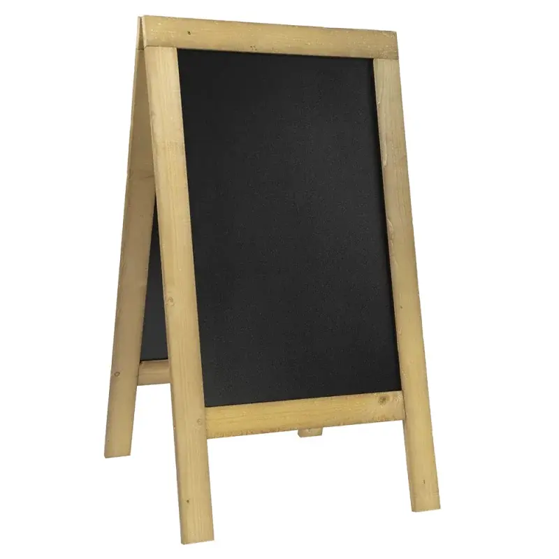 Gadeskilt med kridttavle, Securit® NATURE, 135 cm, bøgetræ, (1 stk.)