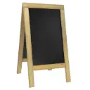 Gadeskilt med kridttavle, Securit® NATURE, 135 cm, bøgetræ, (1 stk.)