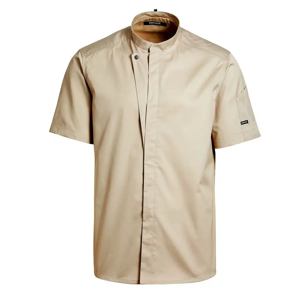 Kokke-/servicejakke, 50/50% CO/rPES,180 g/m2, unisex, sand, Kentaur, (1 stk.)