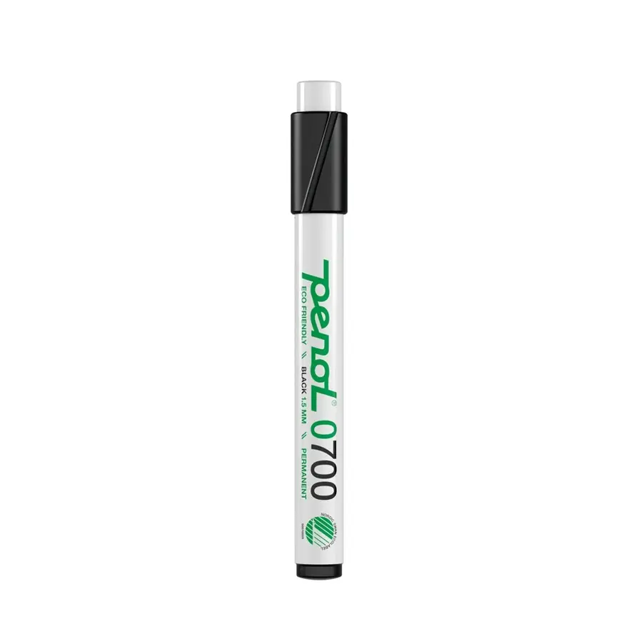 [12390] Marker Penol/Tusch 0700, sort, 1,5mm, rund, spids, permanent, (10 stk.)