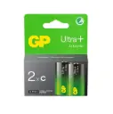 Batteri, GP Ultra Plus, Alkaline, C, (2-pak)