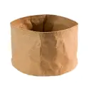 Brødkurv, Ø17x11cm, kraftig, foldbar, papirspose, læderlook, brun, (1 stk.)