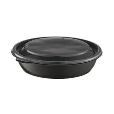 [51698] Suppebæger, rund, sort, PP, 1000ml, Ø190x57mm, (300 stk.)