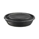 Suppebæger, rund, sort, PP, 1000ml, Ø190x57mm, (300 stk.)