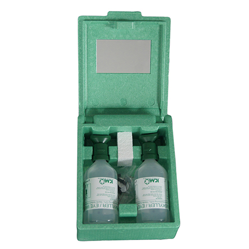 Øjenskyllestation, med spejl og 2x500ml flasker, Plum 4600, (1 stk.)