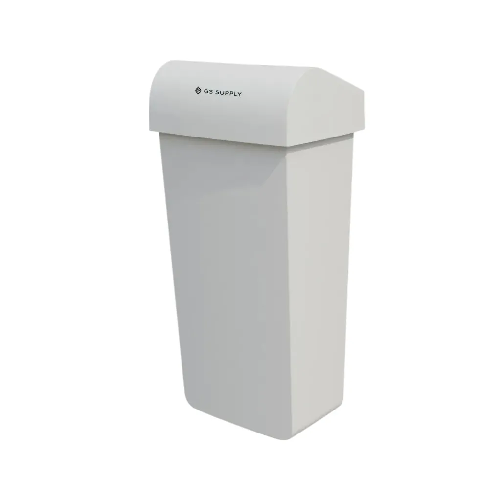 Affaldsspand, 40L, 70,9x35,1x24,3cm, hvid, GS-Basic, (1 stk.)